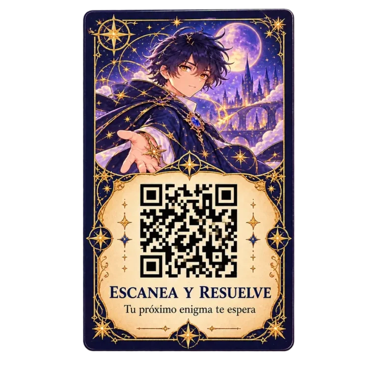 QR con mini puzzle de una búsqueda del tesoro personalizada