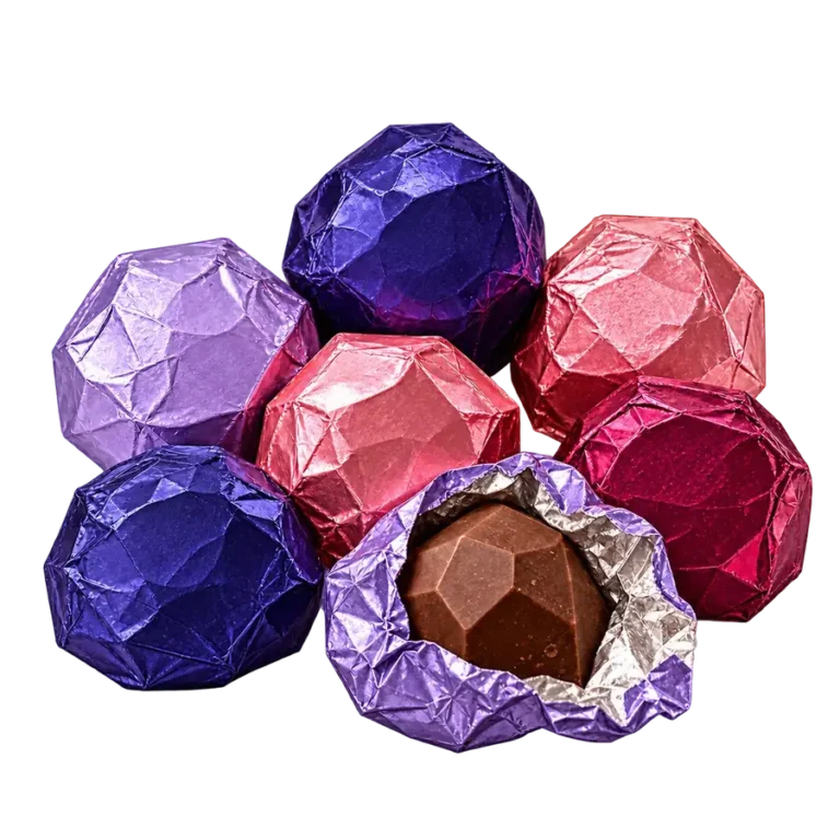 Gemas de chocolate de una búsqueda del tesoro personalizada